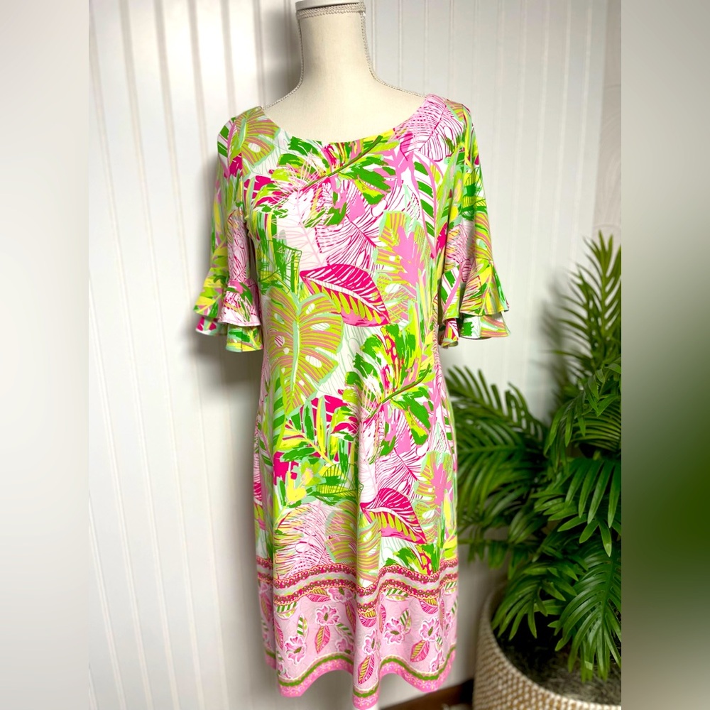 Pappagallo Erika Flutter Sleeve Floral Dress Women’s Medium